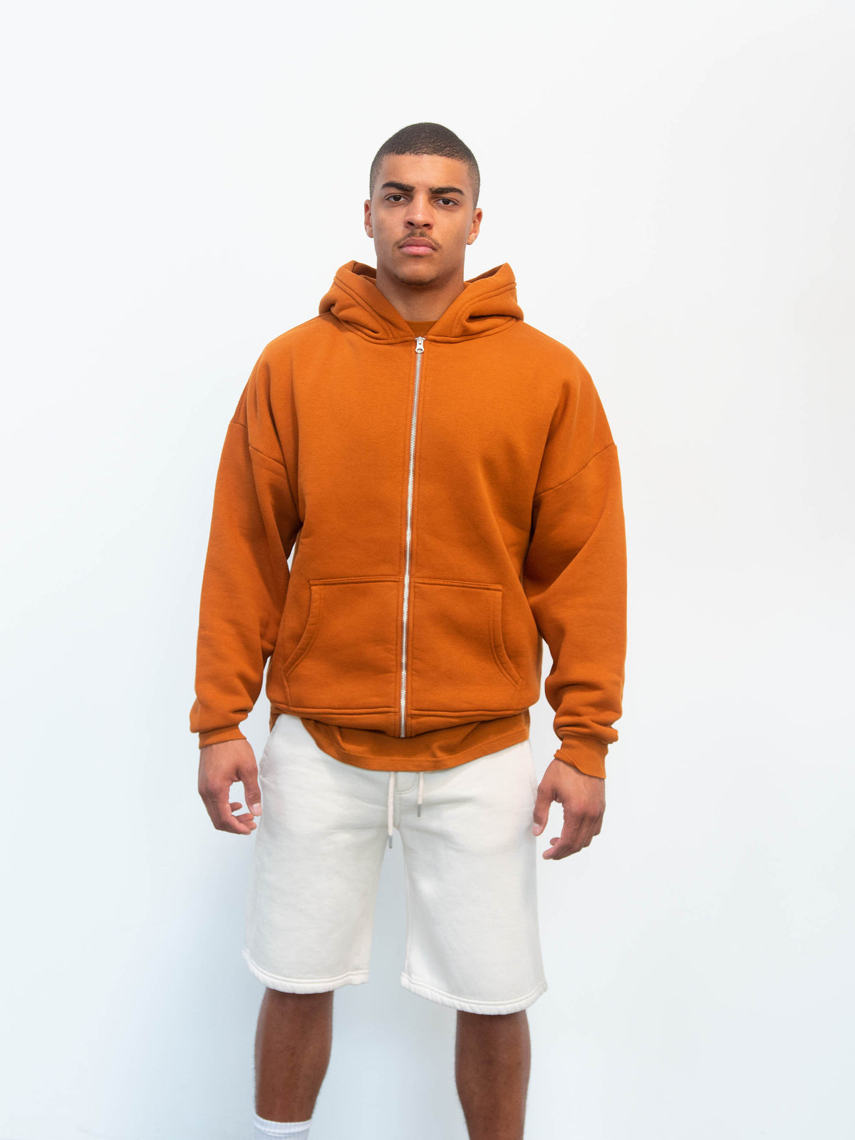 BLANK ZIPPER WASHED CARAMEL CAFE
