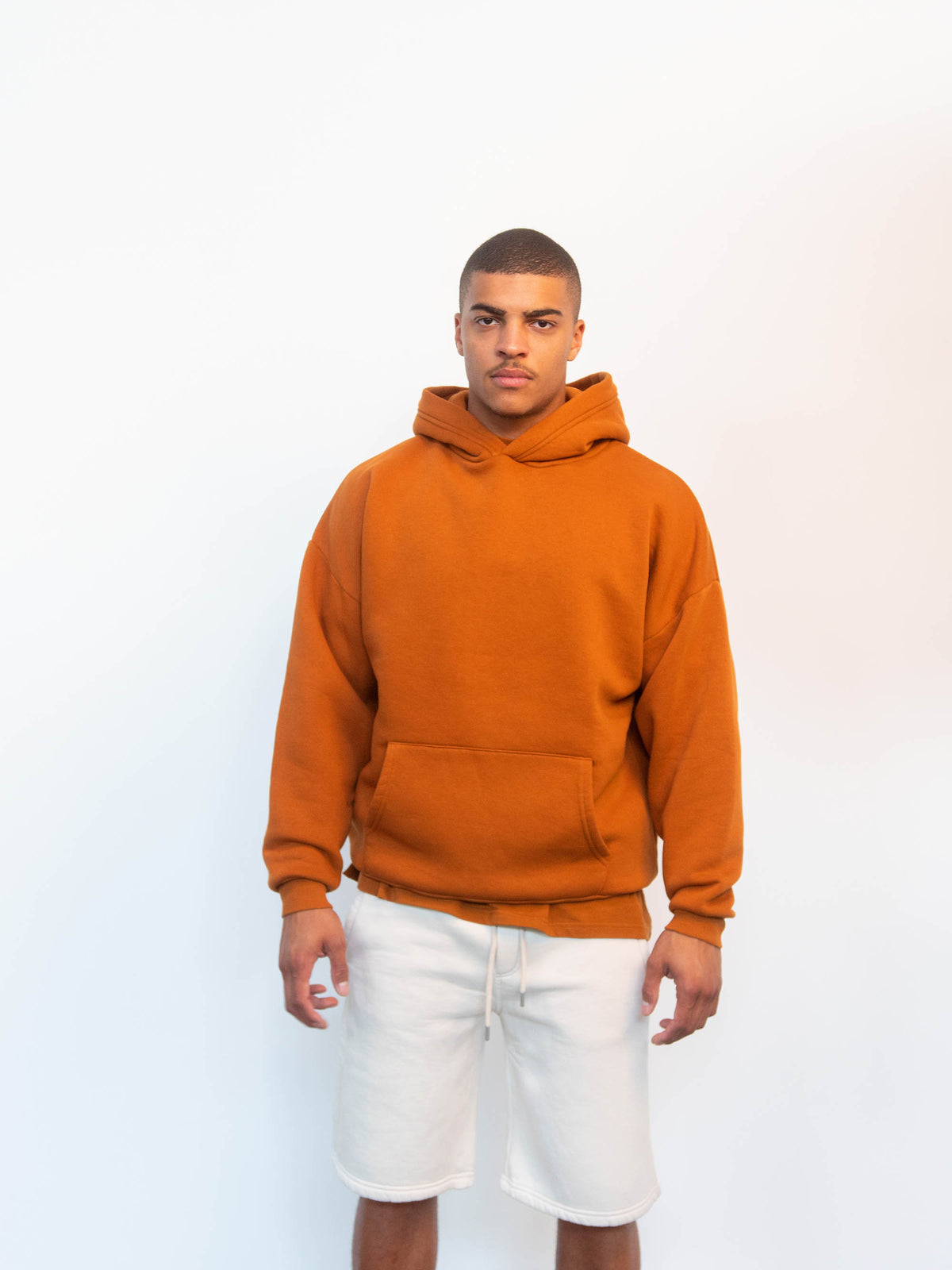 BLANK HOODIE WASHED CARAMEL CAFE