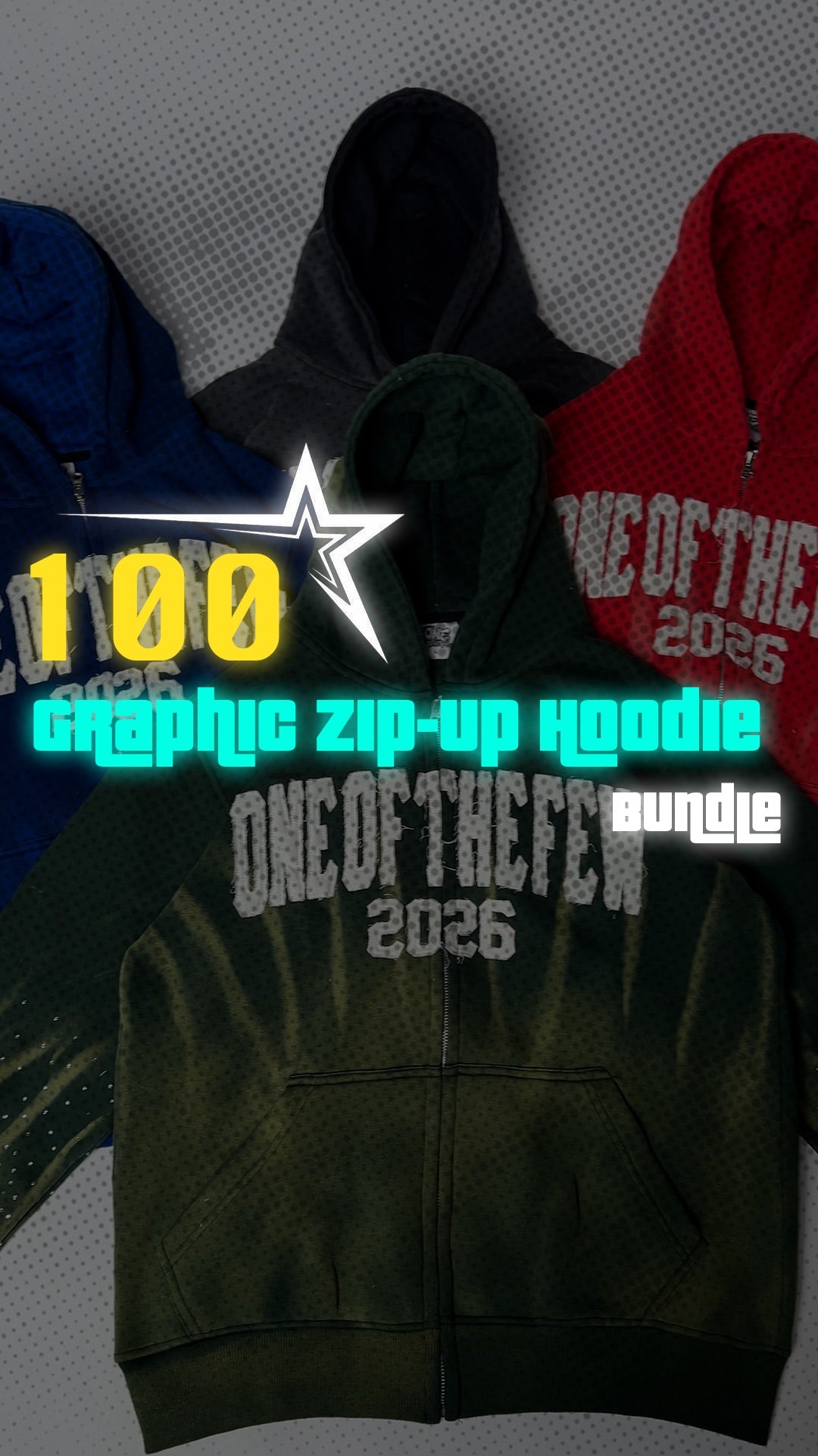 Graphic Zip Up Hoodies Bundles