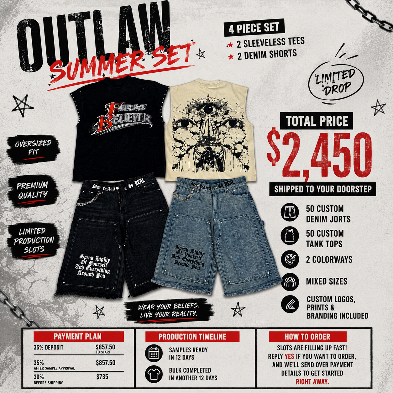 Summer Bundle 50 Sets Custom Made
