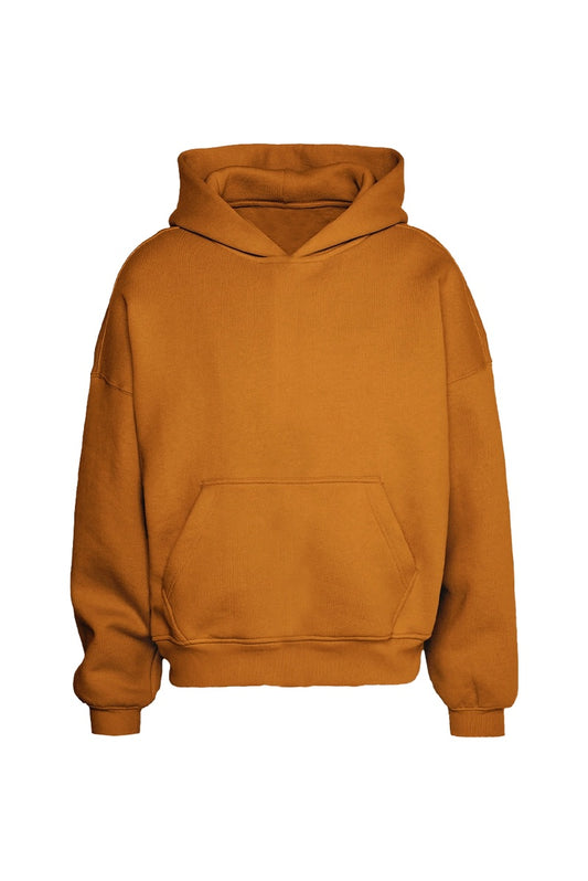 BLANK HOODIE WASHED CARAMEL CAFE
