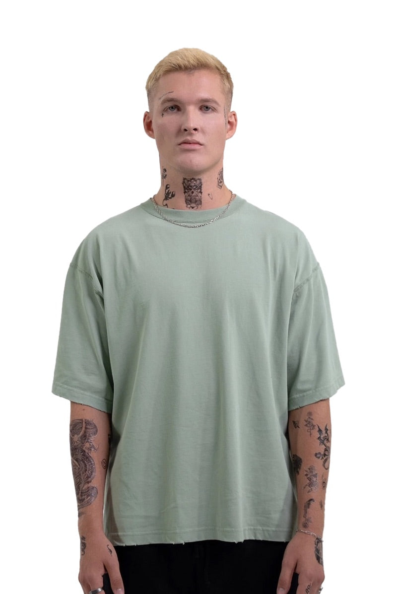 BLANK TEE WASHED SAGE GREEN