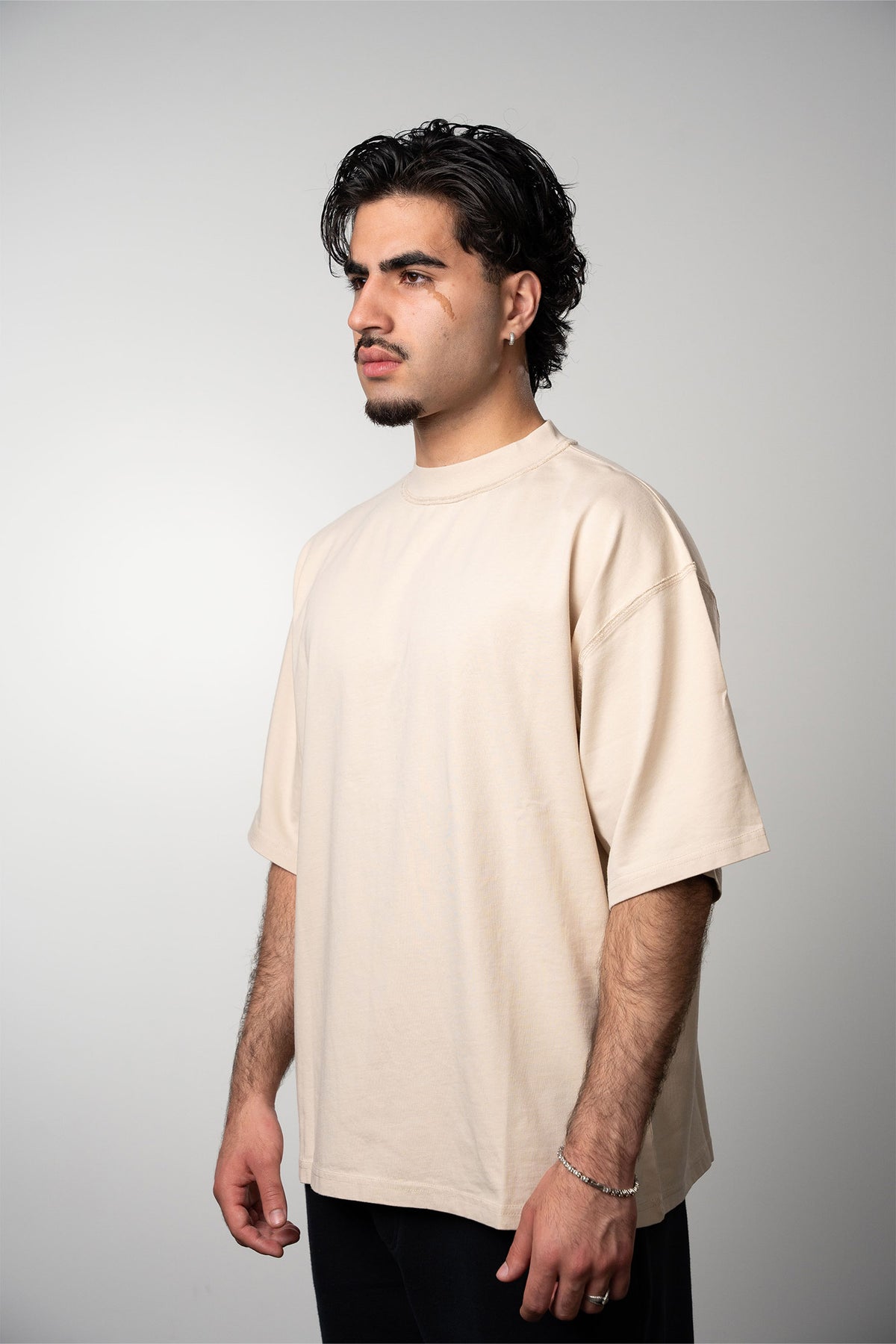 BLANK TEE WASHED STONE