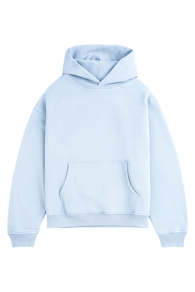 BLANK HOODIE WASHED BABYBLUE