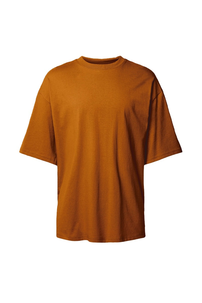 BLANK TEE WASHED CARAMEL CAFE