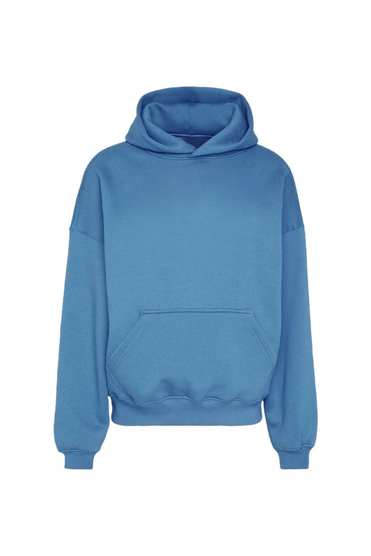 BLANK HOODIE WASHED MIDNIGHT BLUE